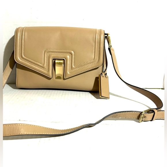 Joy gryson beige leather crossbody handbag - Picture 1 of 11